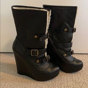 Betsey Johnson Shearling Boots